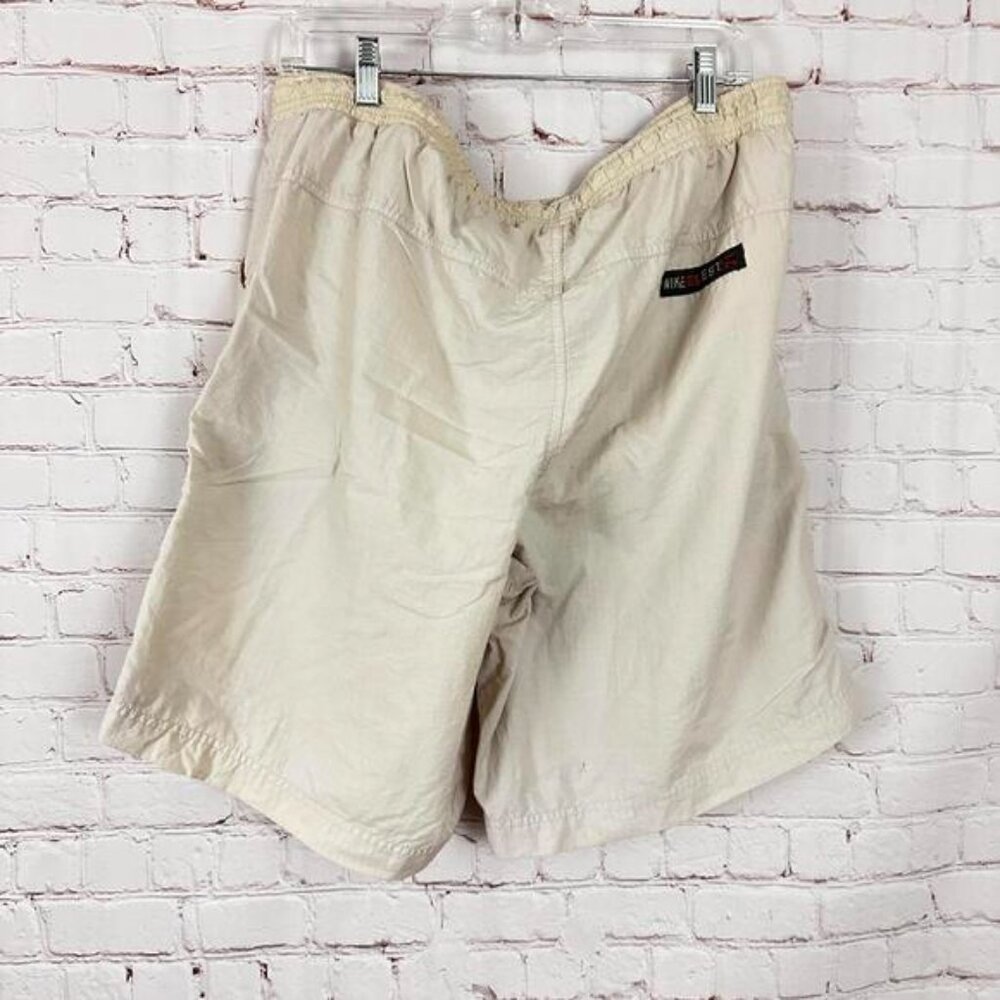 Vintage Nike Men Swimwear Size L Beige Trunks Y2K‎ Beach Shorts